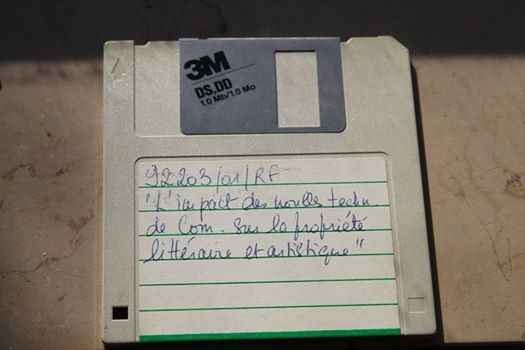 Disquette du rapport "L'impact des nouvelles technologies sur la propriété littéraire et artistique" (André Lange, André Lucas, Michel Vivant), IDATE, 1992.