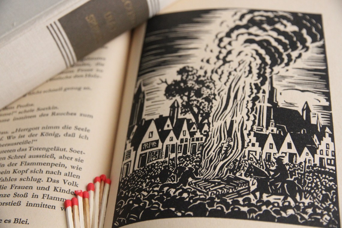 Illustration de Franz Masereel pour l'édition allemande "Die Geschchte von Ulenspiegel und Lamme Goedzak", Verlag Volk und Welt, Berlin, 1952.