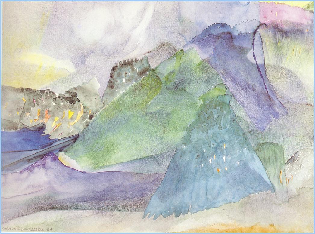 Christine Boumeester, Sans titre, Aquarelle. Musée Goetz-Boumeester, Villefranche.