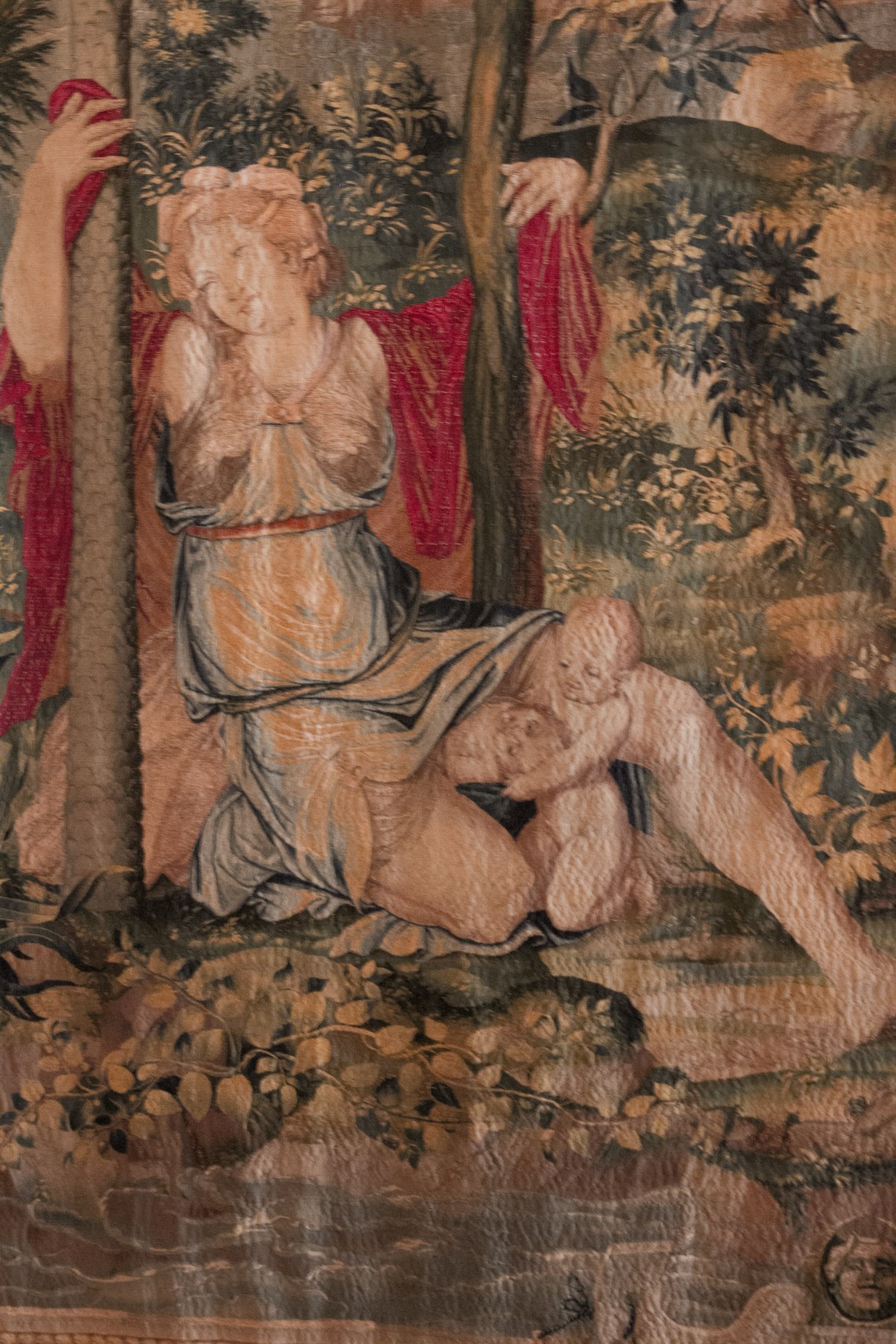 La naissance d'Apollon et de Diane, tapisserie.