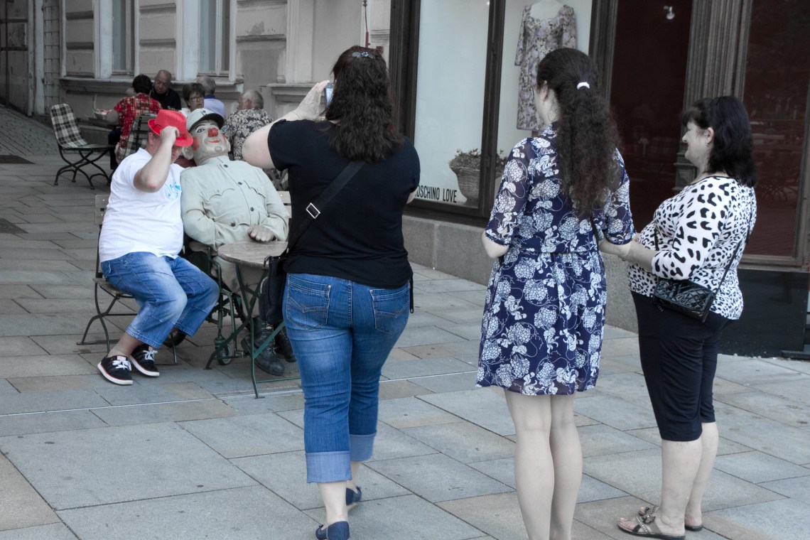 La statue du soldat Chveik.   Photo André Lange-Médart