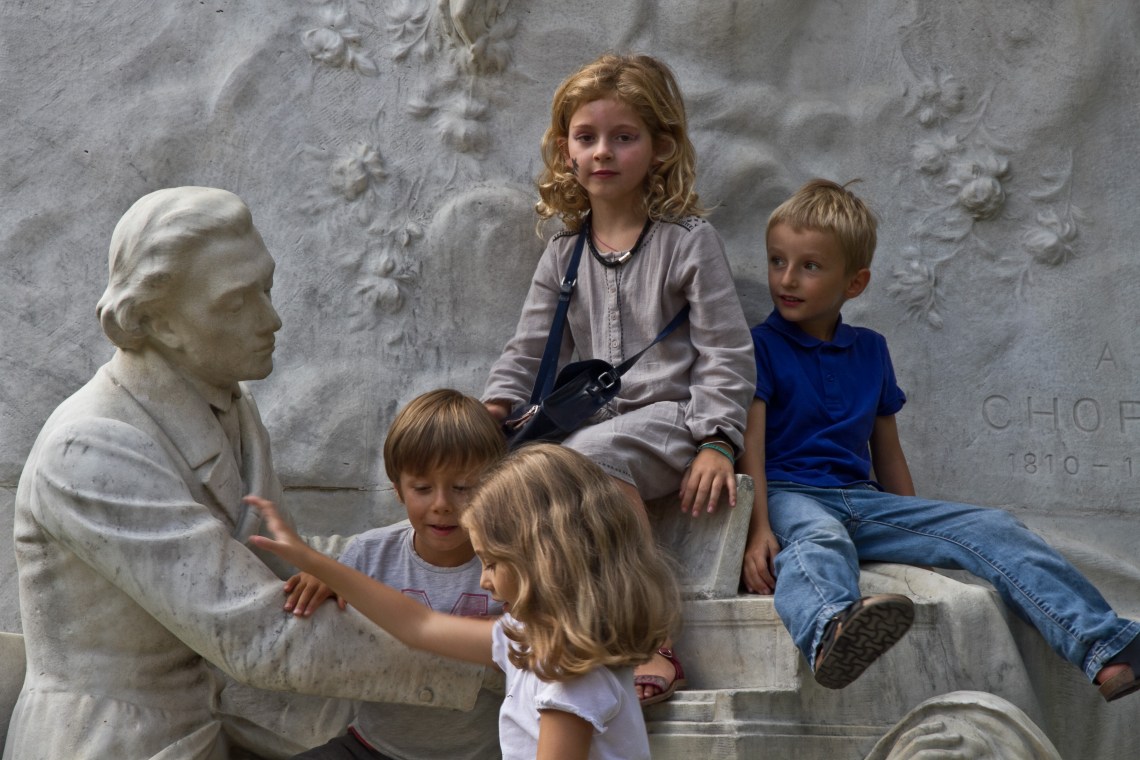  Statue de Chopin (Parc Monceau, août 2015) Photo André Lange-Médart