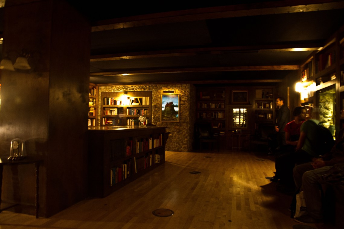 Reconstitution de la salle de travail d'Alberto Manguel