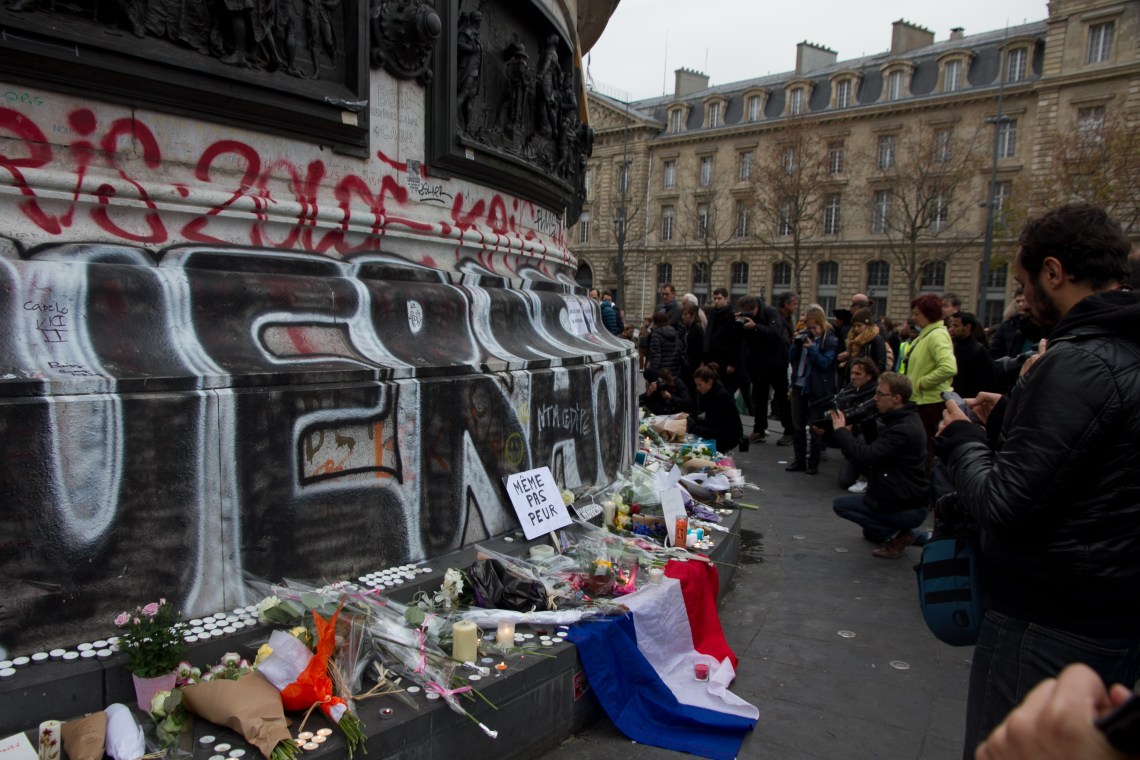 Place de la République, 14 novembre 2015. Photo André Lange-Médart)
