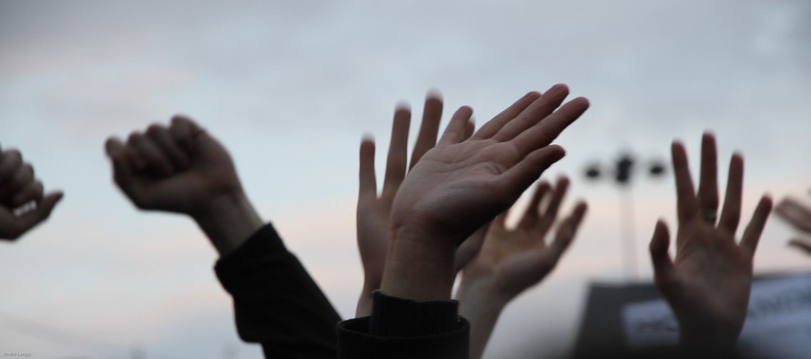 Le soir de l'élection de François Hollande (Bastillle, 6 mai 2012)  Photo André Lange-Médart